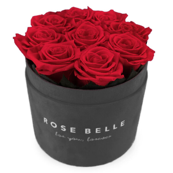 Rose Belle Box M flokowany czarny