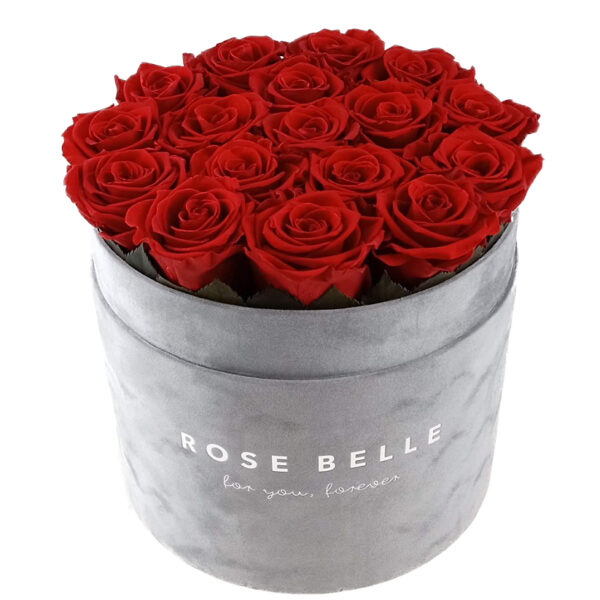 Rose Belle Box XL flokowany szary