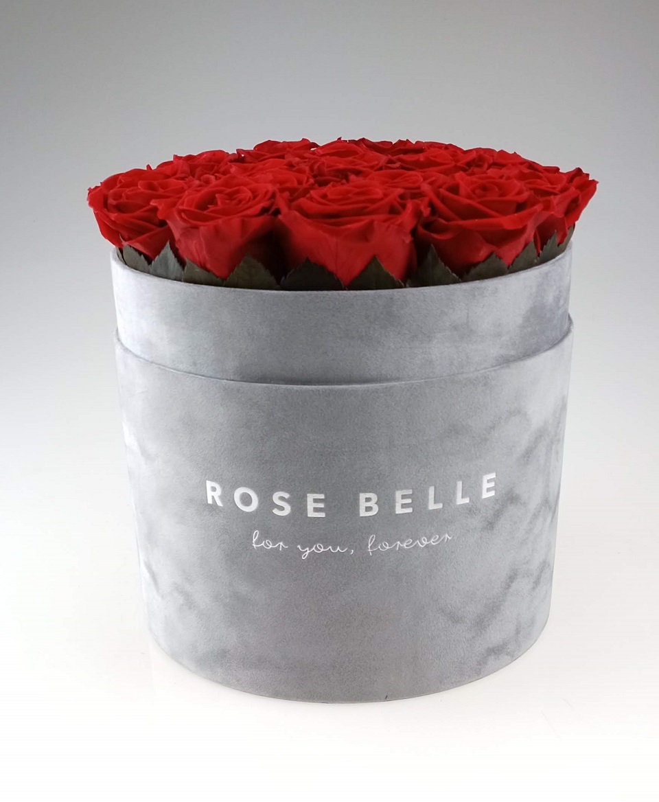 Rose Belle Box XL flokowany szary - obrazek 2