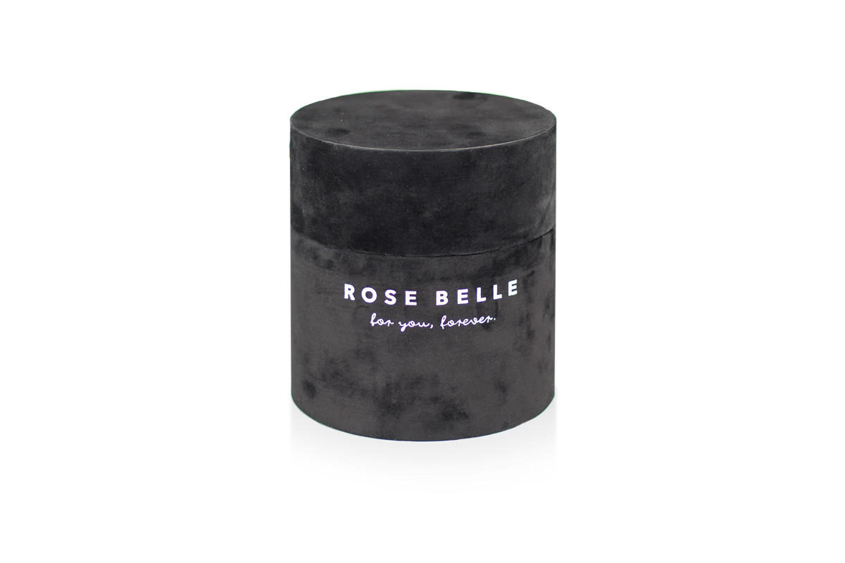 Rose Belle Box M flokowany czarny - obrazek 2
