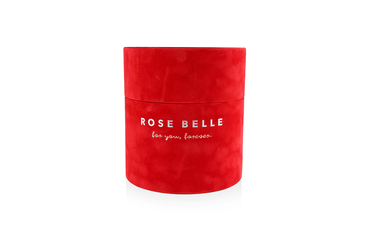 Rose Belle Box M flokowany czerwony - obrazek 2